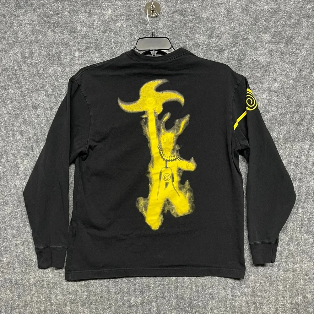 Jordan x Naruto Shippuden Zion Shirt Mens Large Black Kyuubi Long Sleeve DO6597